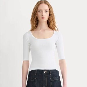 Everlane Women's White Short Sleeve Top